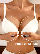 Bügel-BH mit Frontverschluss, einfarbig, verstellbaren Trägern, Weiß